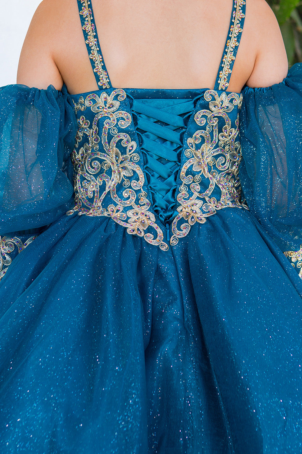 Peacock Tulle with Sleeve