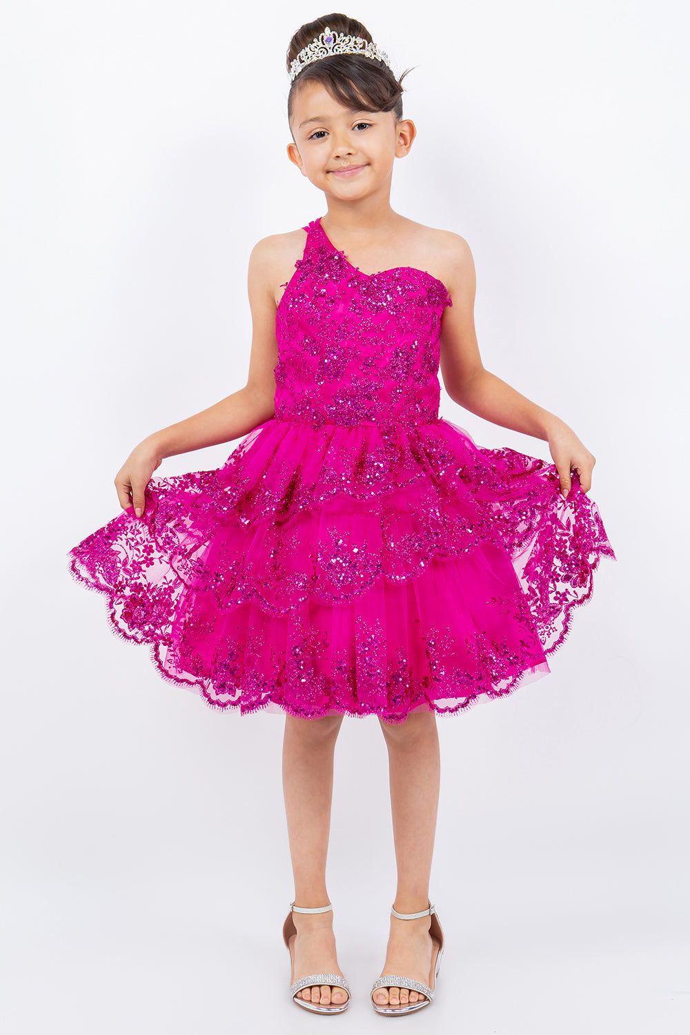One Shoulder Sequin Party Dress