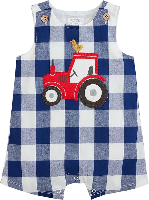 Blue Check Tractor Jon Jon