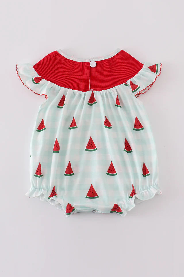 Watermelon Smocked Bubbles