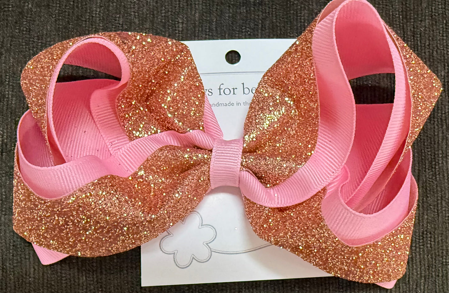 Glitter Overlay Bow