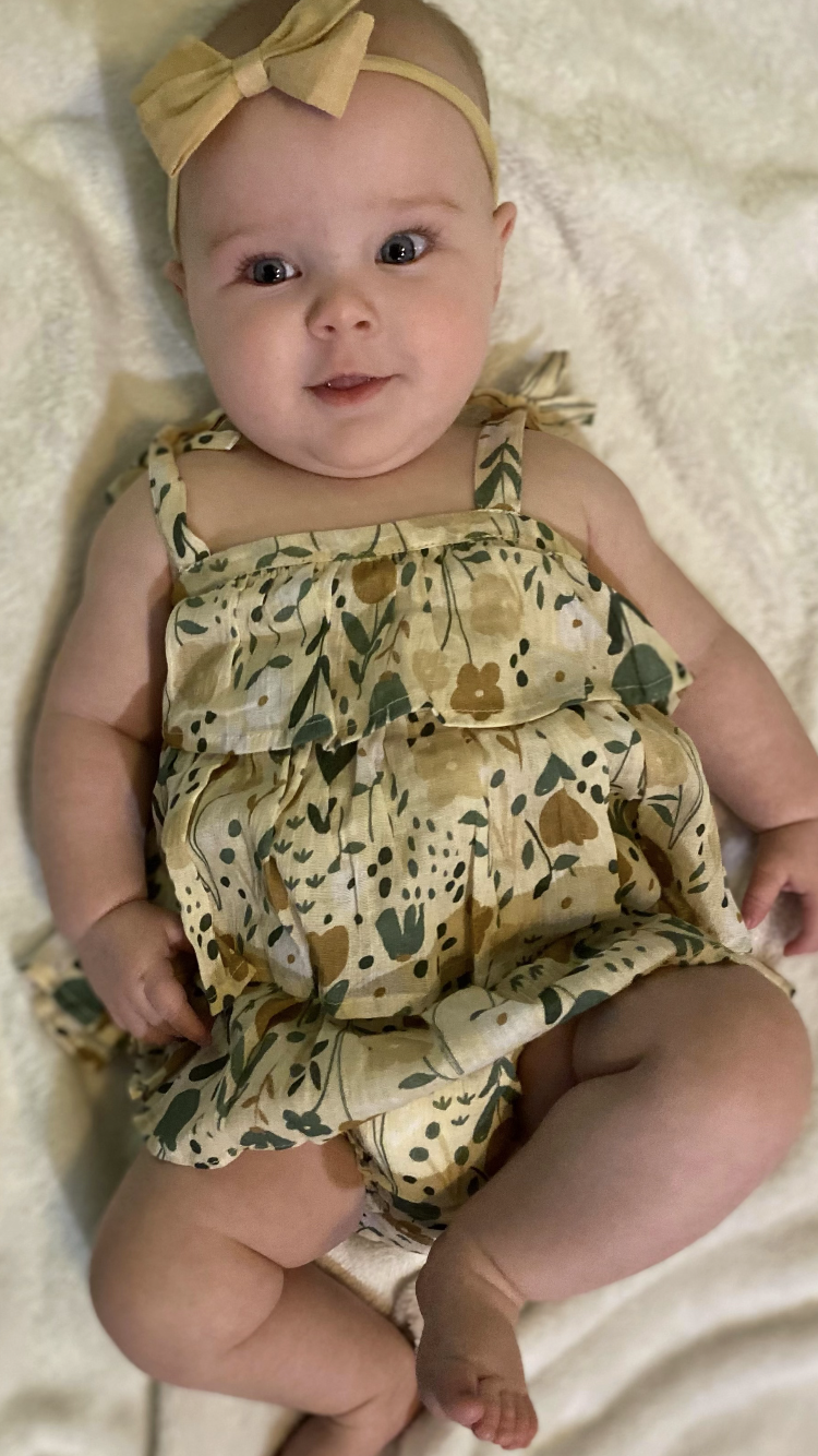 Floral Garden Infant Tiered Ruffle Dress Set