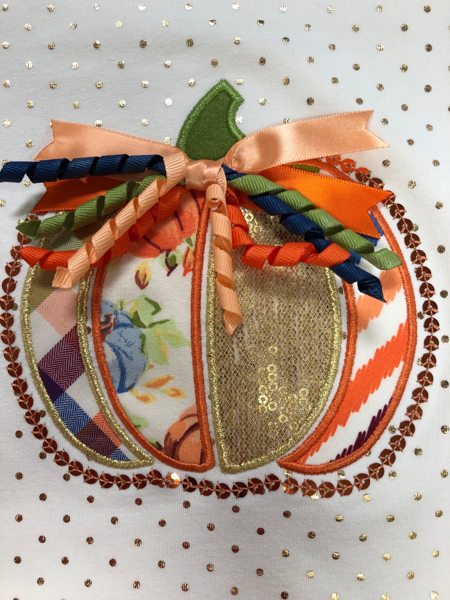 Pumpkin Applique Pant Set