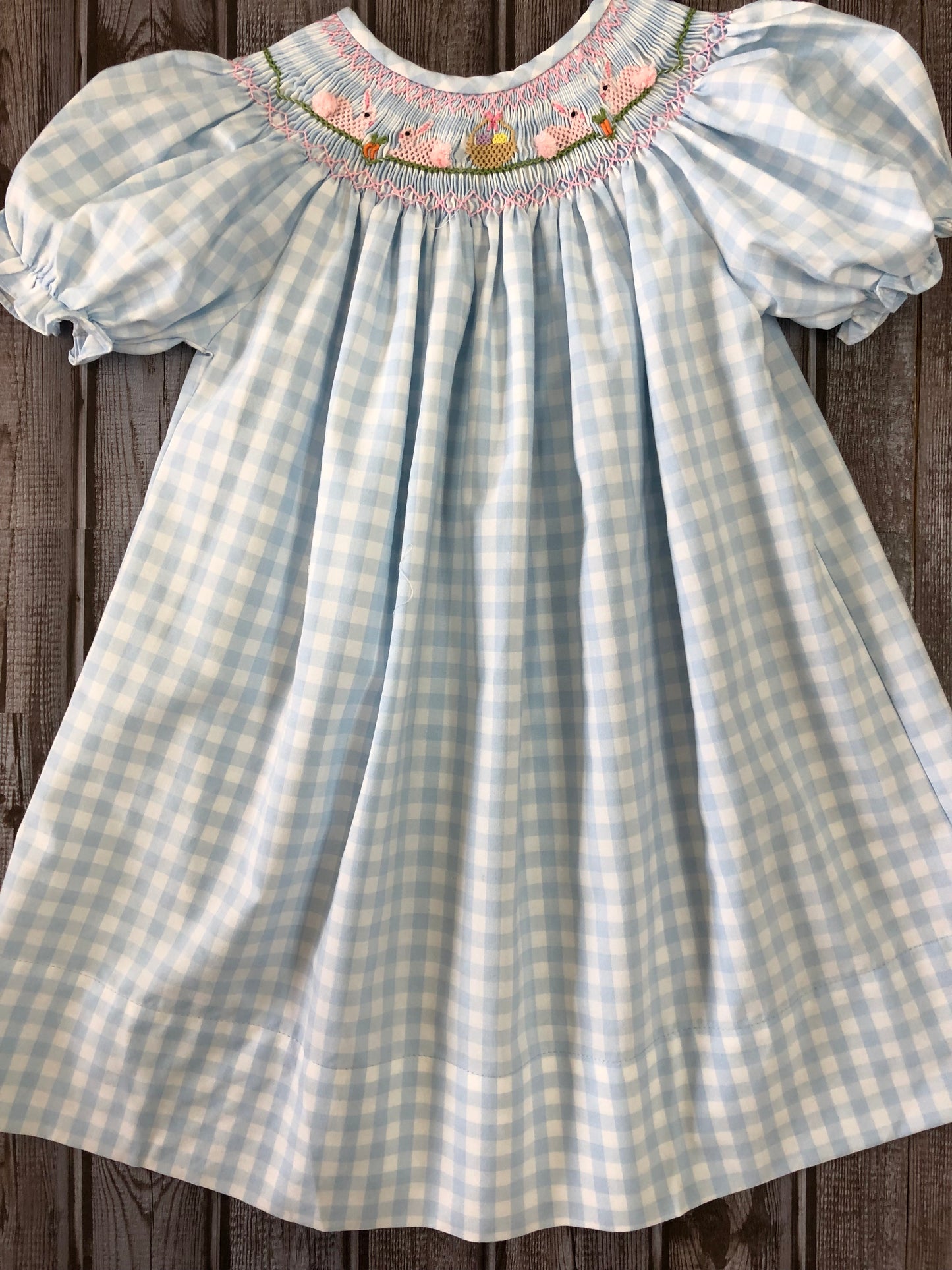 Bunny & Basket Smocked Dress