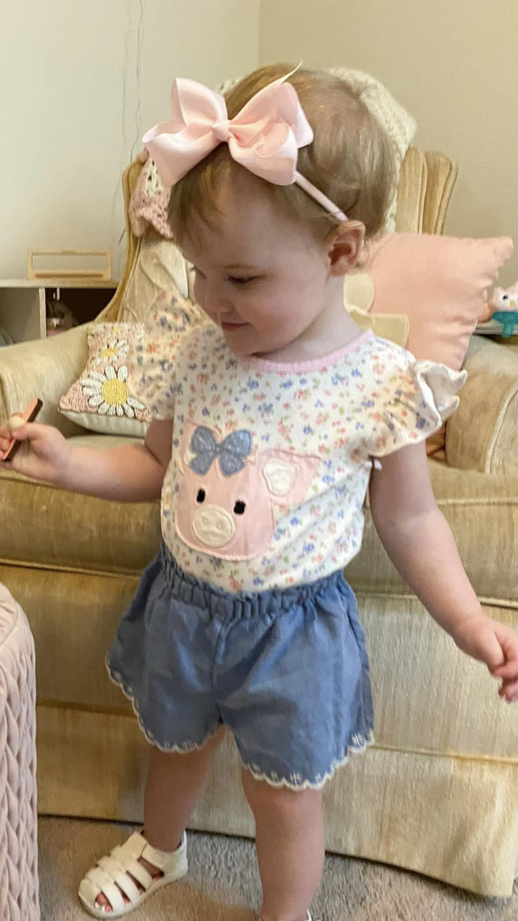 Pig Applique Bubble