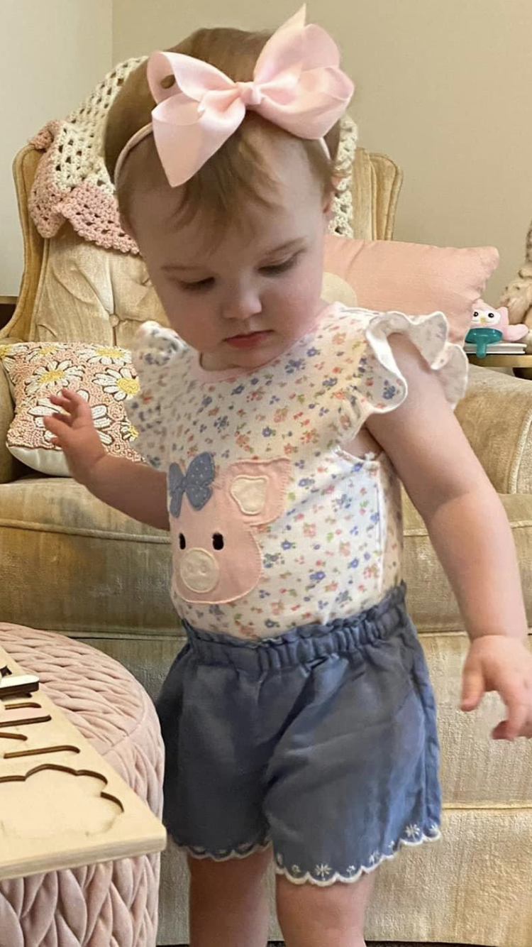 Pig Applique Bubble