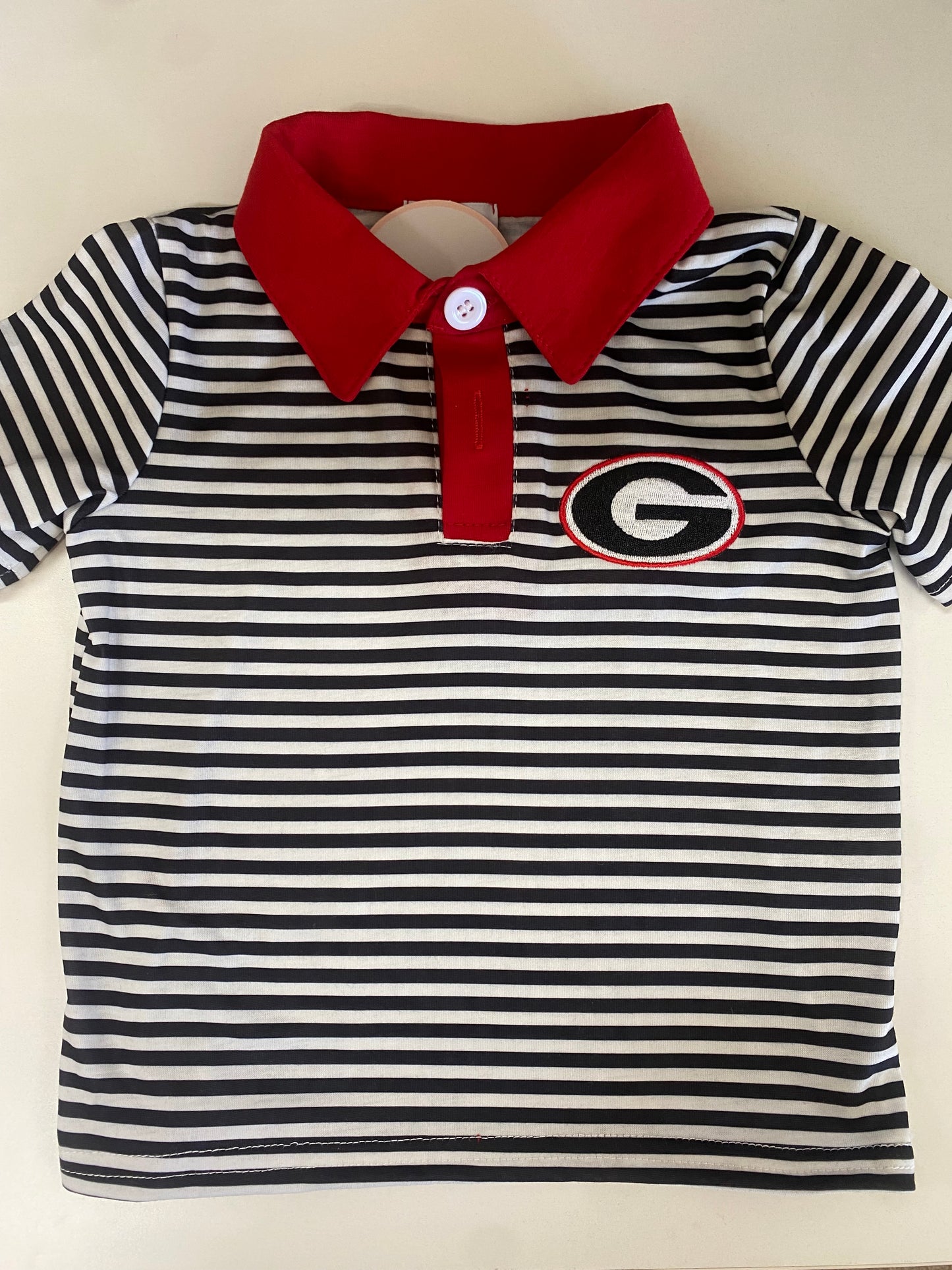 Red Georgia Embroidery Button Down Shirt