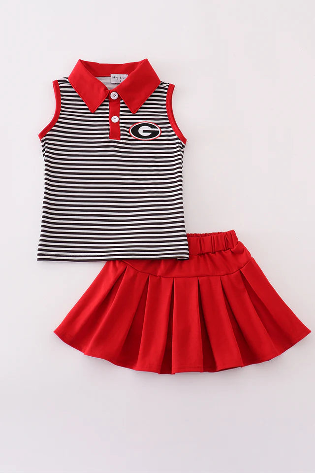 Red Georgia Skort Set