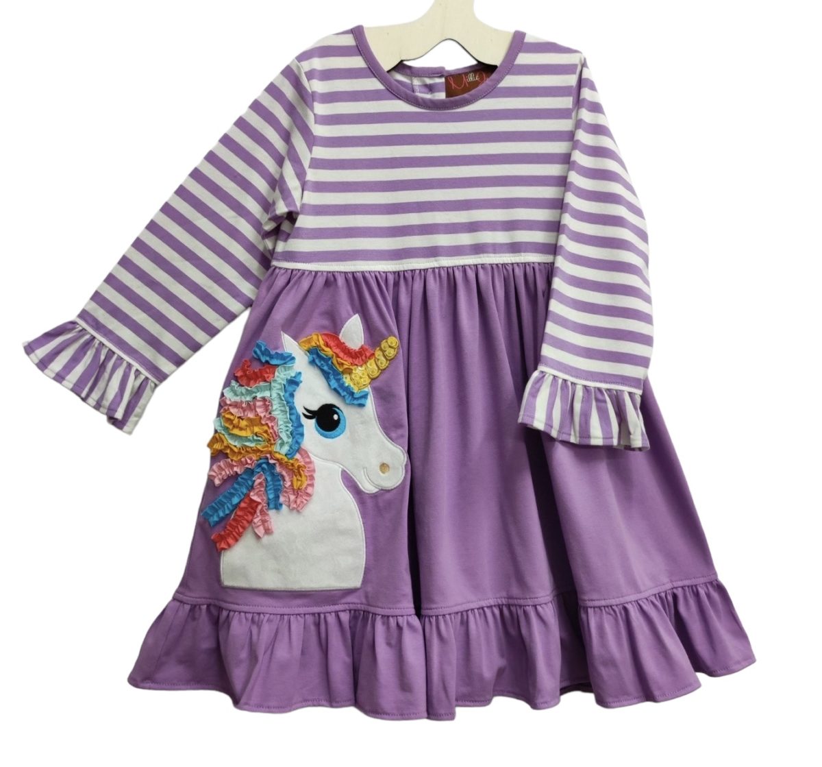 Unicorn Applique Dress  judyssmallworld