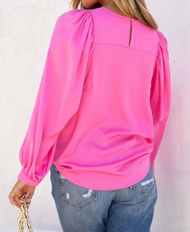 Pink Satin Top