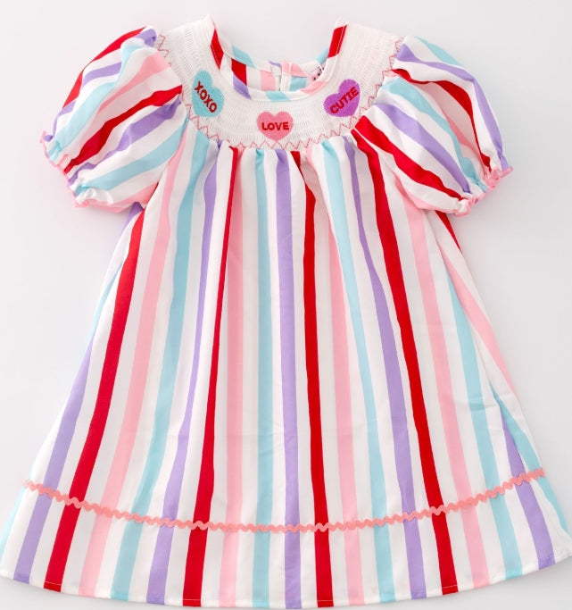 Candy Heart Smocked Dress