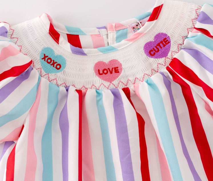 Candy Heart Smocked Dress