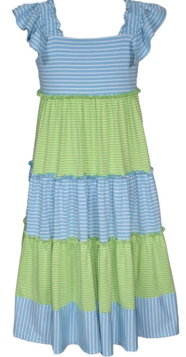 Turq/Lime Knit Sundress