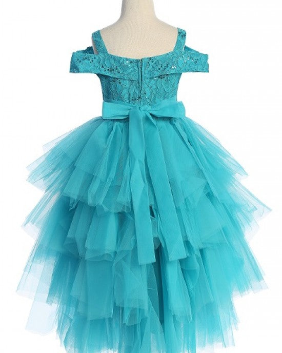 Off the Shoulder Stretch Lace with Tutu Skirt