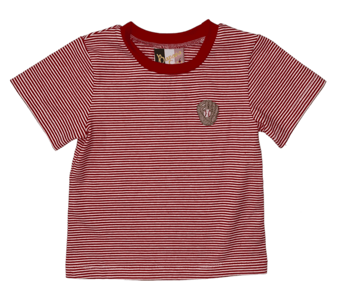 Red Stripe Baseball Top