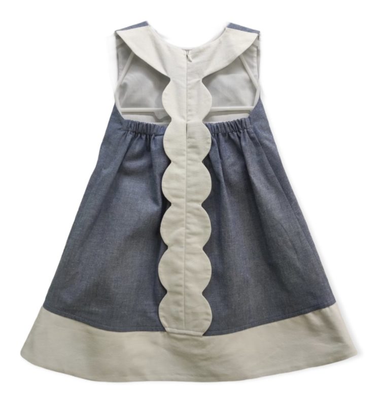 Chambray & White Shift Dress