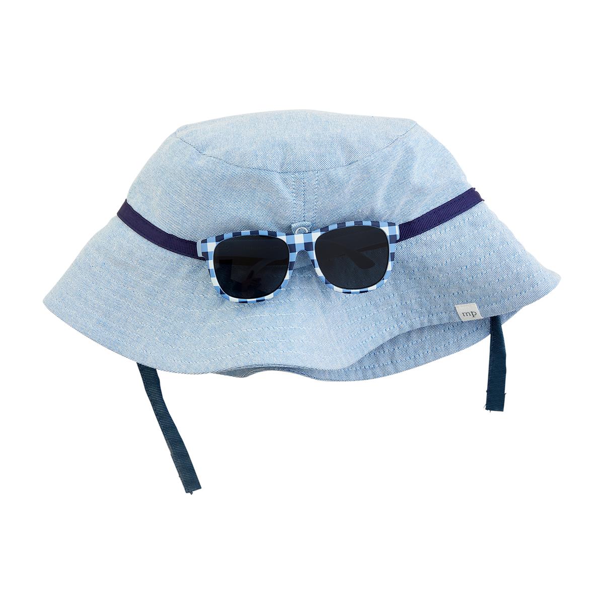 Blue Hat With Sunglasses