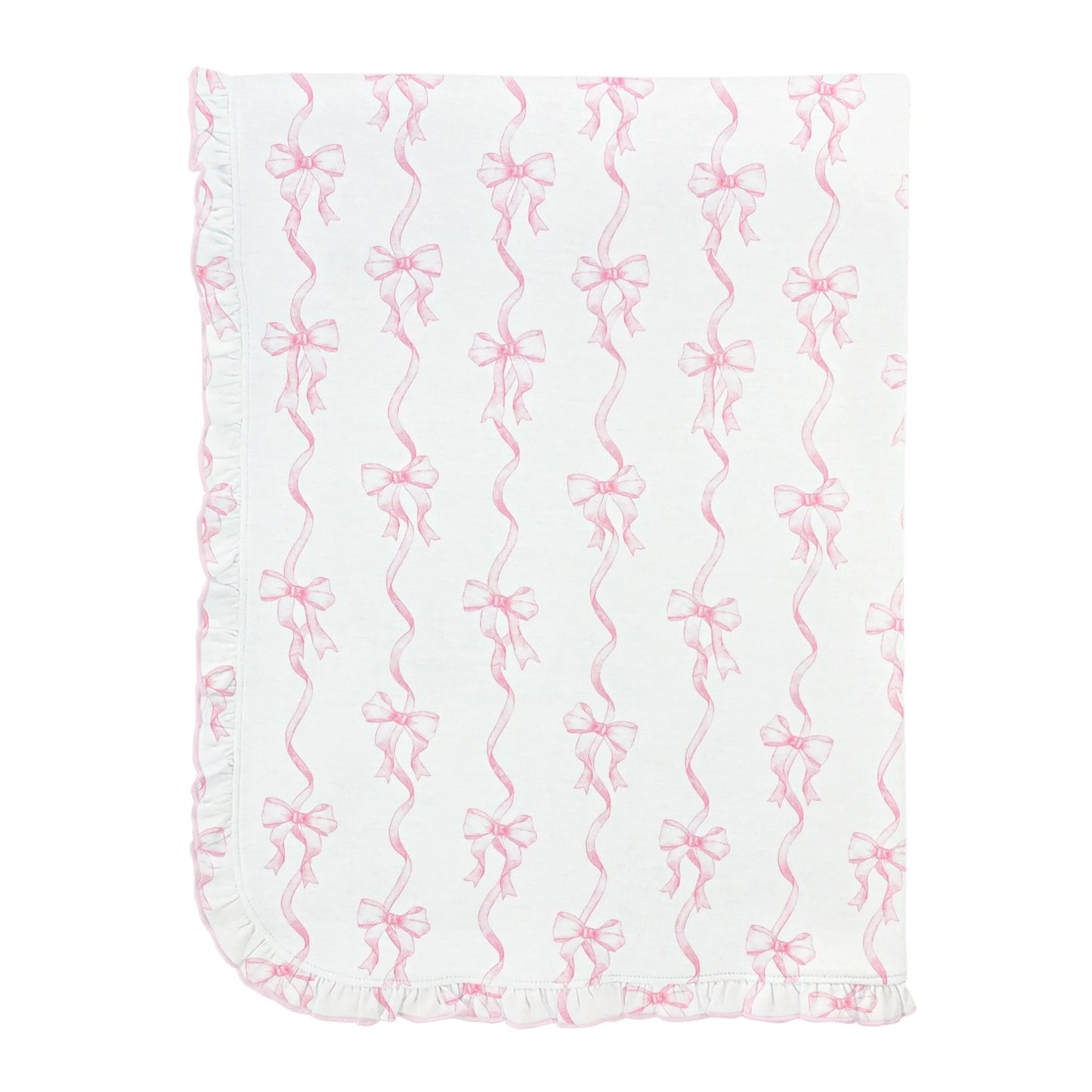 Coquette Bows Printed Receiving Blanket