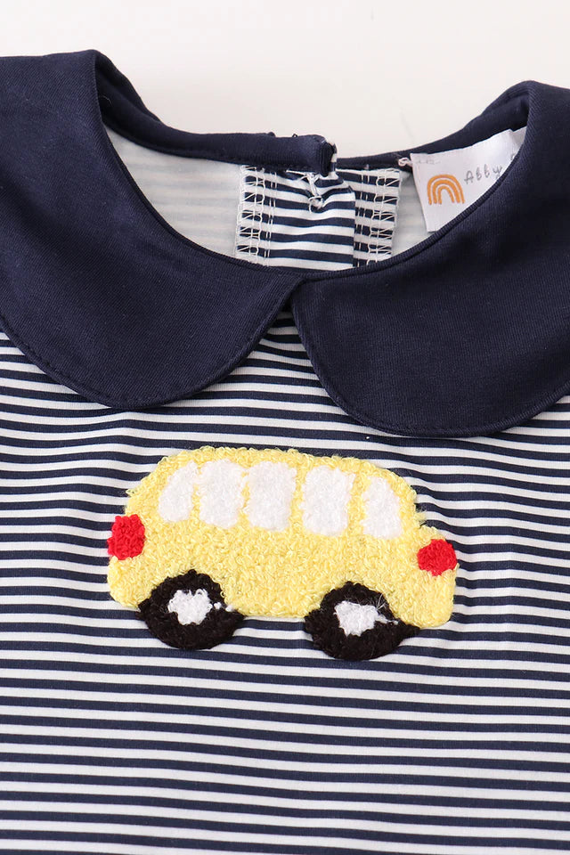 Navy School Bus Short Set