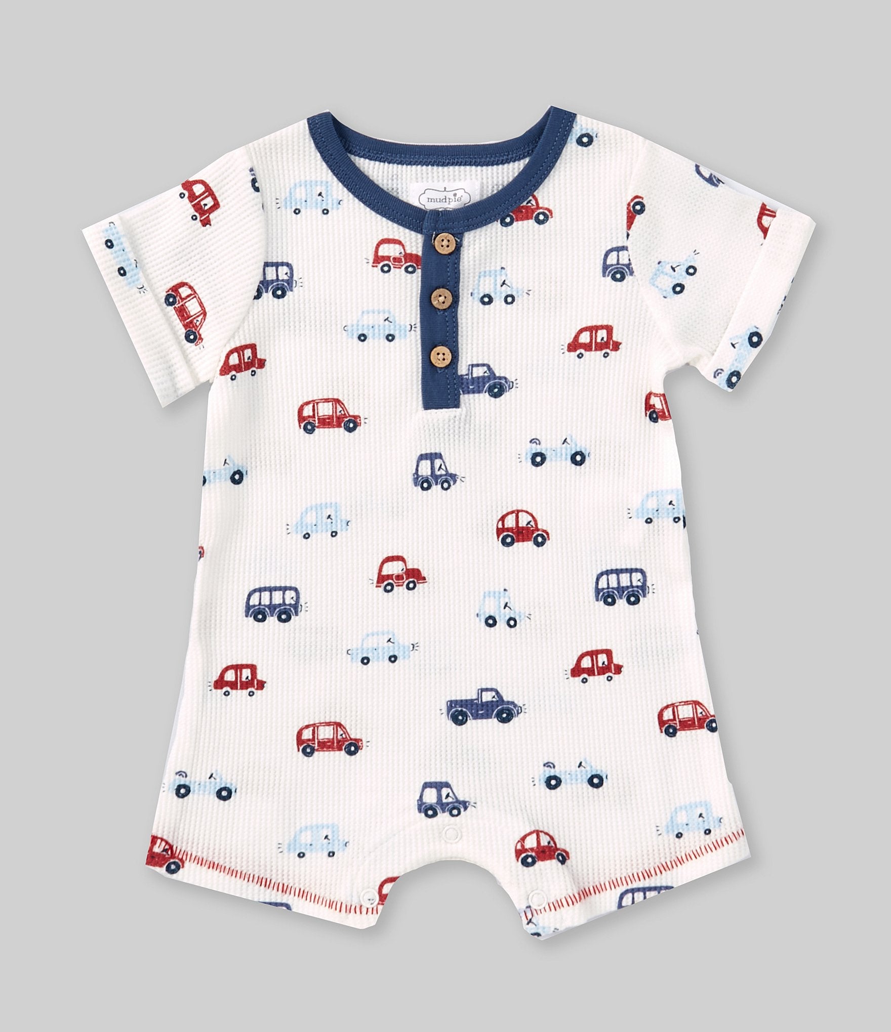 Seersucker Shortall With Cars main image 0