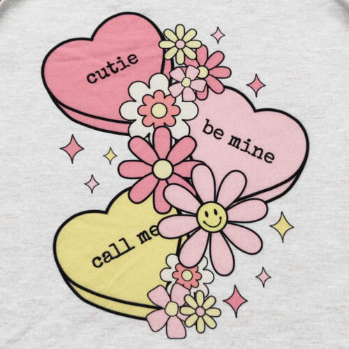 Cutie Heart Raglan Top