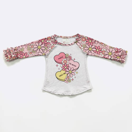 Cutie Heart Raglan Top
