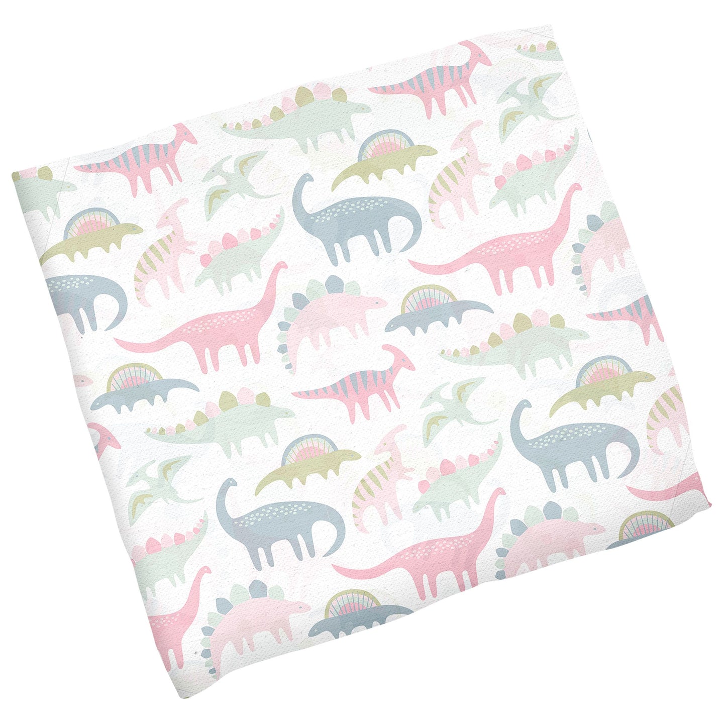 Pink Dino Muslin Blanket