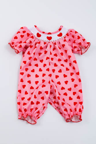 Heart Smocked Romper