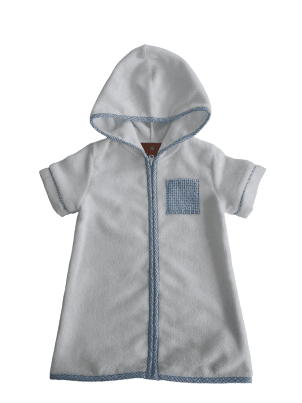 Blue Check Trim Coverup