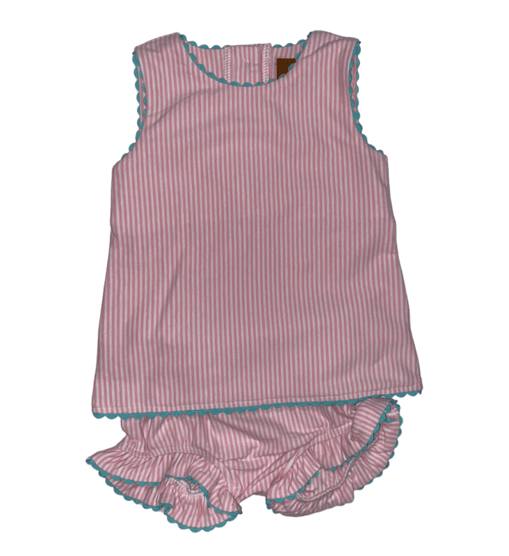 Blue or Pink Stripe Bloomer Set