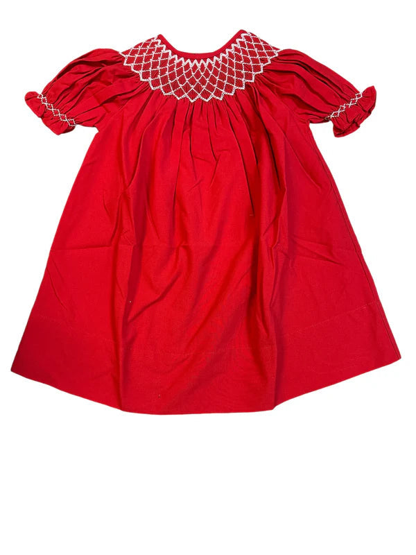 Red Dress with White Pearl