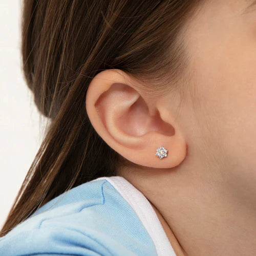 CZ Cluster Flower Baby/Toddler/Girls Earring