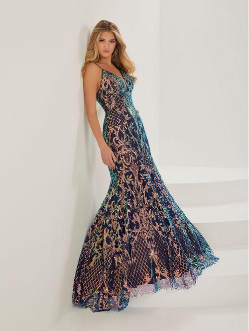 Pink or Navy Mult Prom Dress