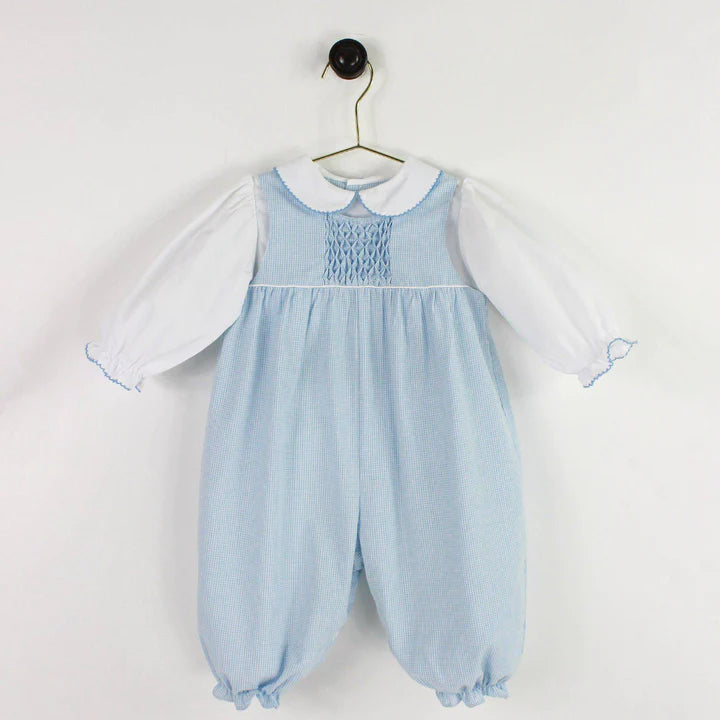 Blue Smocked Insert Longall