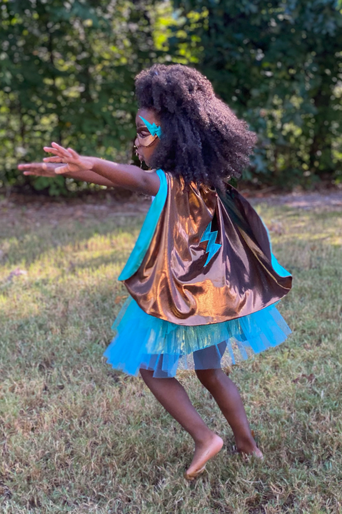 Copper & Teal Tutu/Cape/Mask