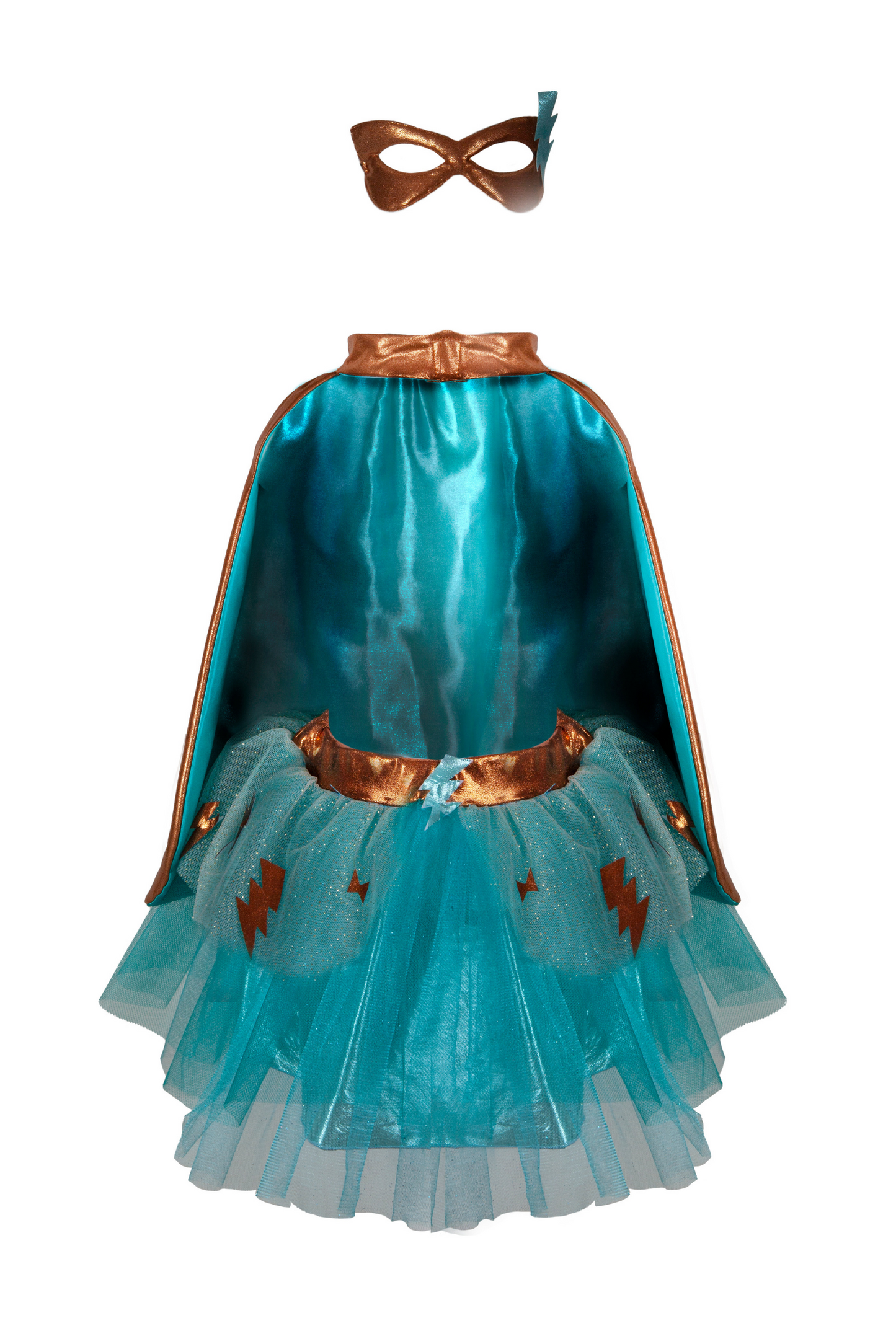 Copper & Teal Tutu/Cape/Mask
