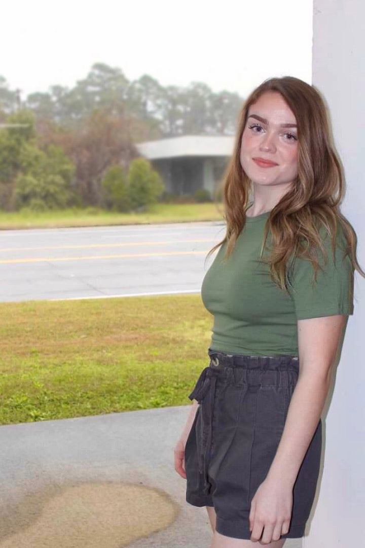 Olive Crop Top