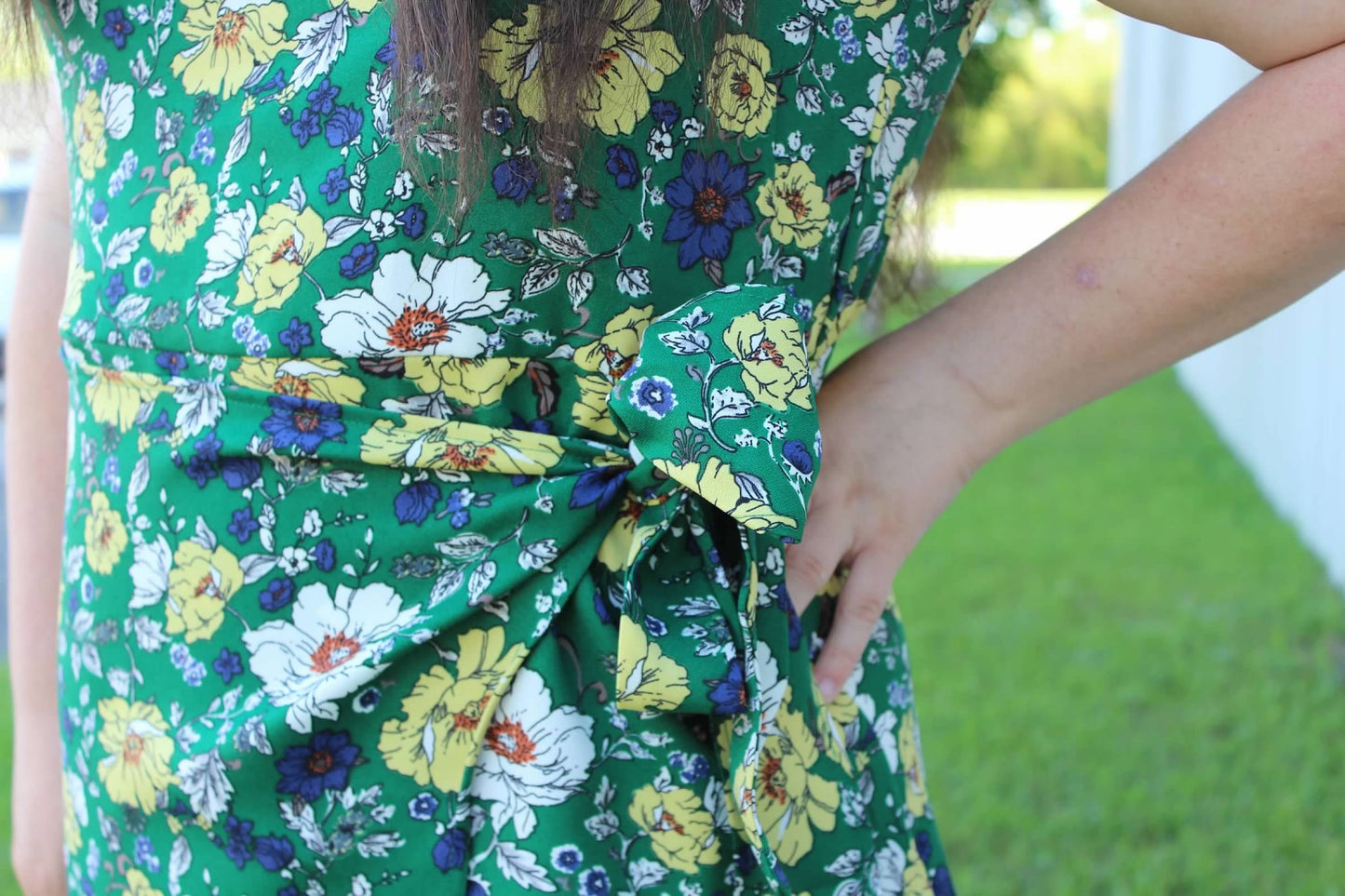 Emerald Floral Dress