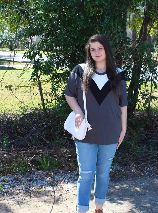Ash Grey V’ed Top