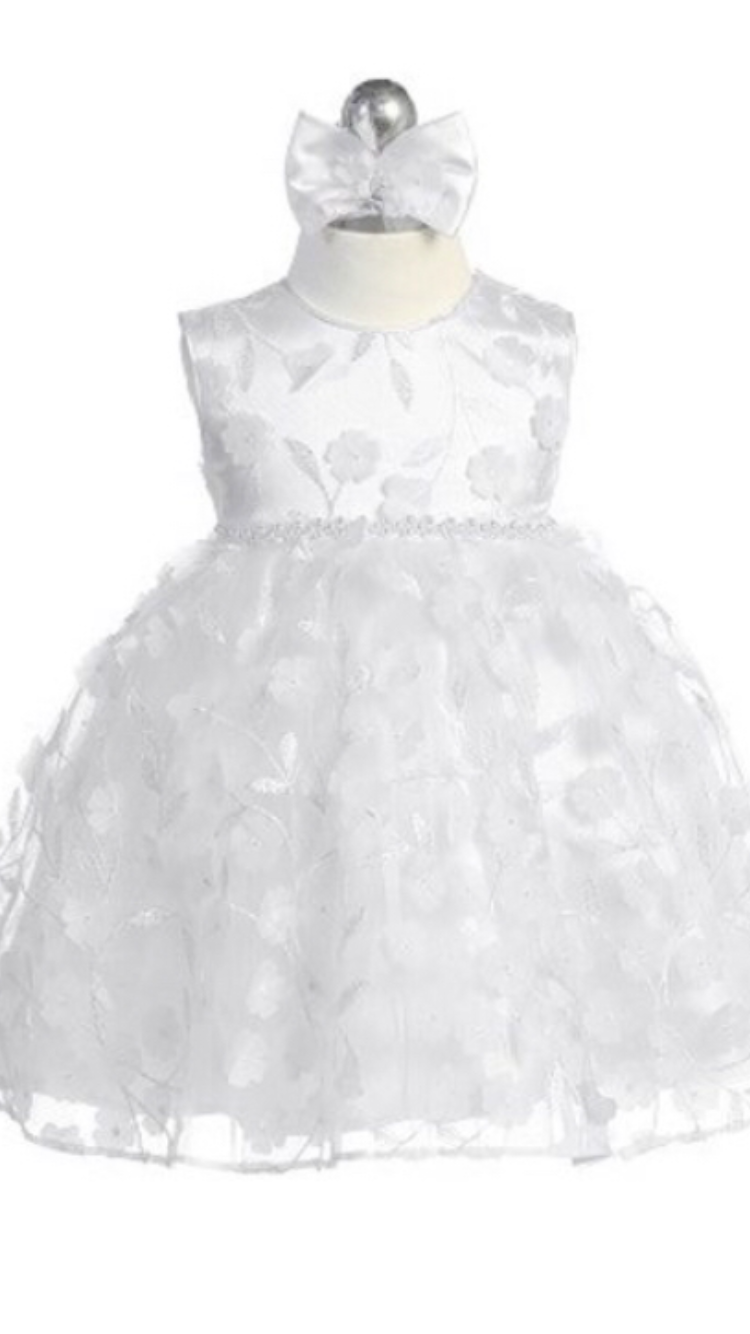 White Lace Overlay Dress