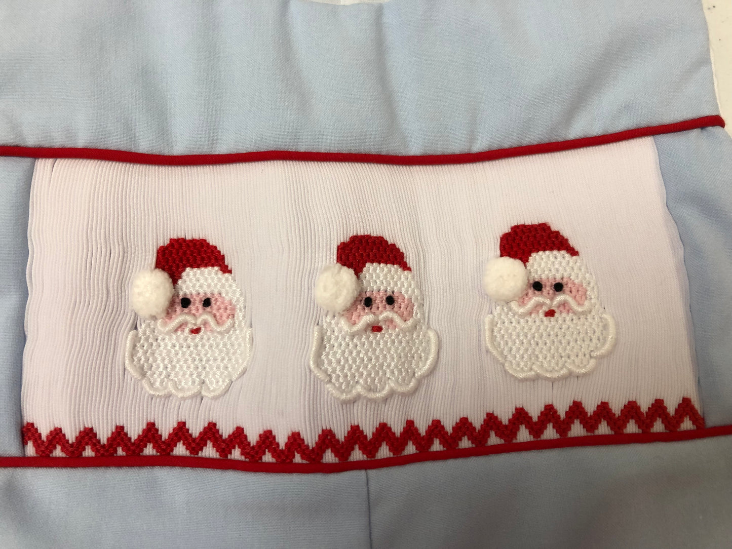 Blue Smocked Santa Longall