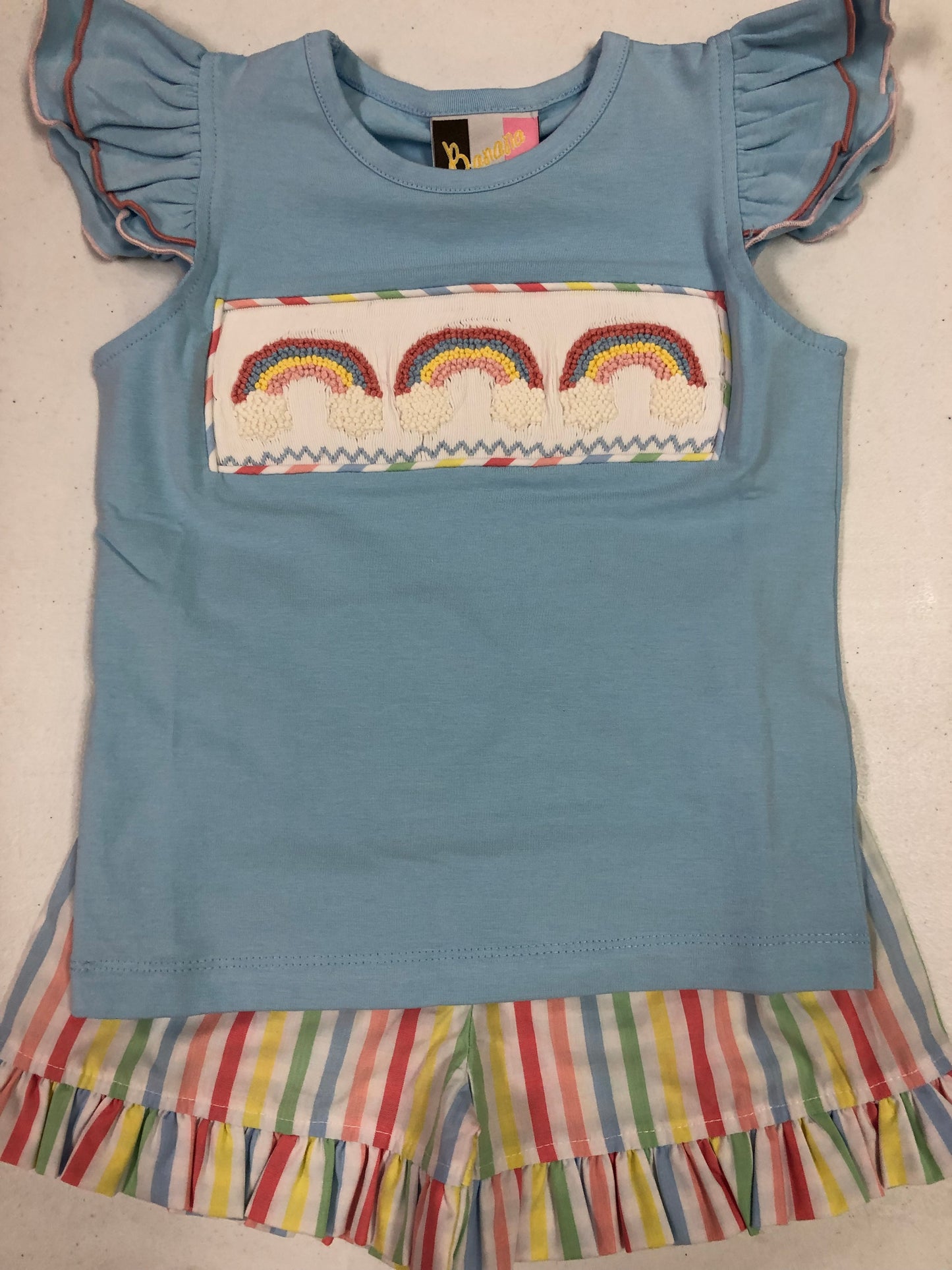 Rainbow Smocked Short Set