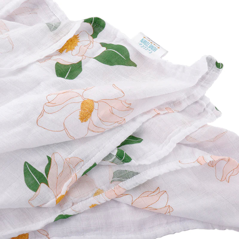 Southern Magnolia Swaddle Blanket