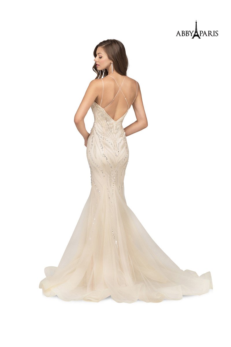 Champagne Tulle Prom Dress