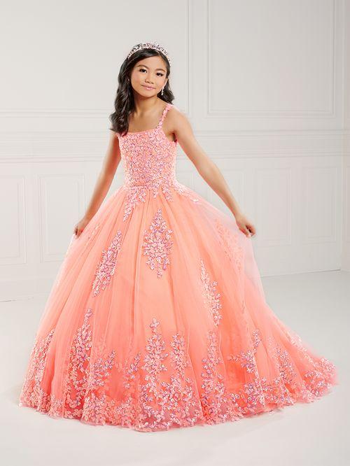 Neon Coral Pageant Gown