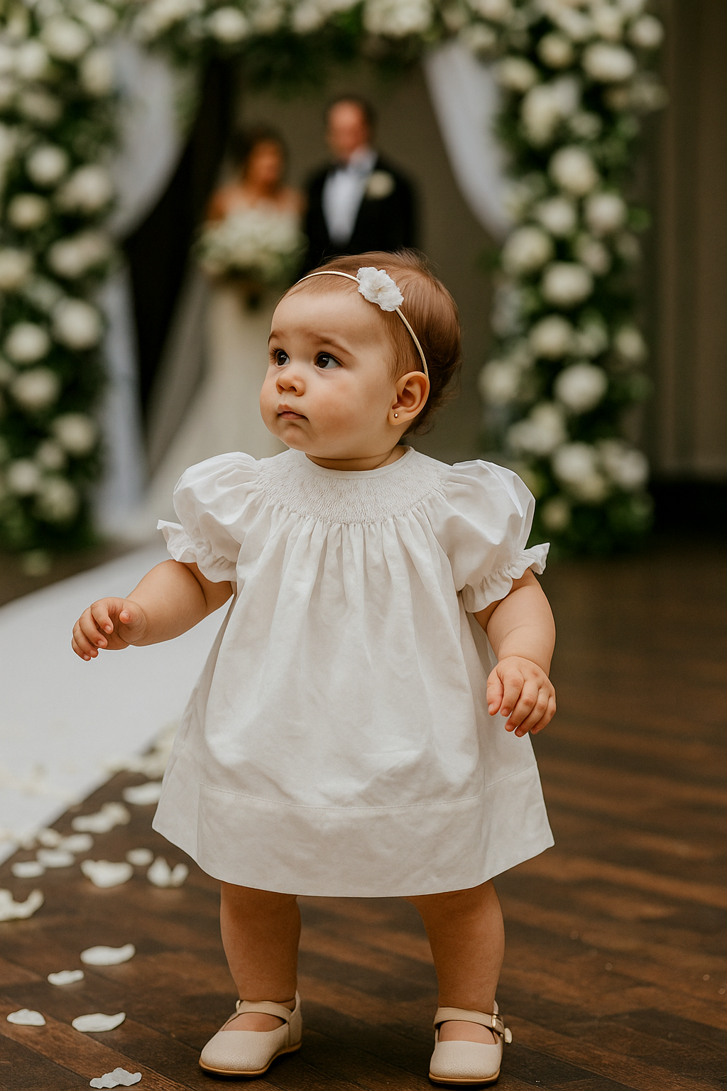 White Smocked Dress