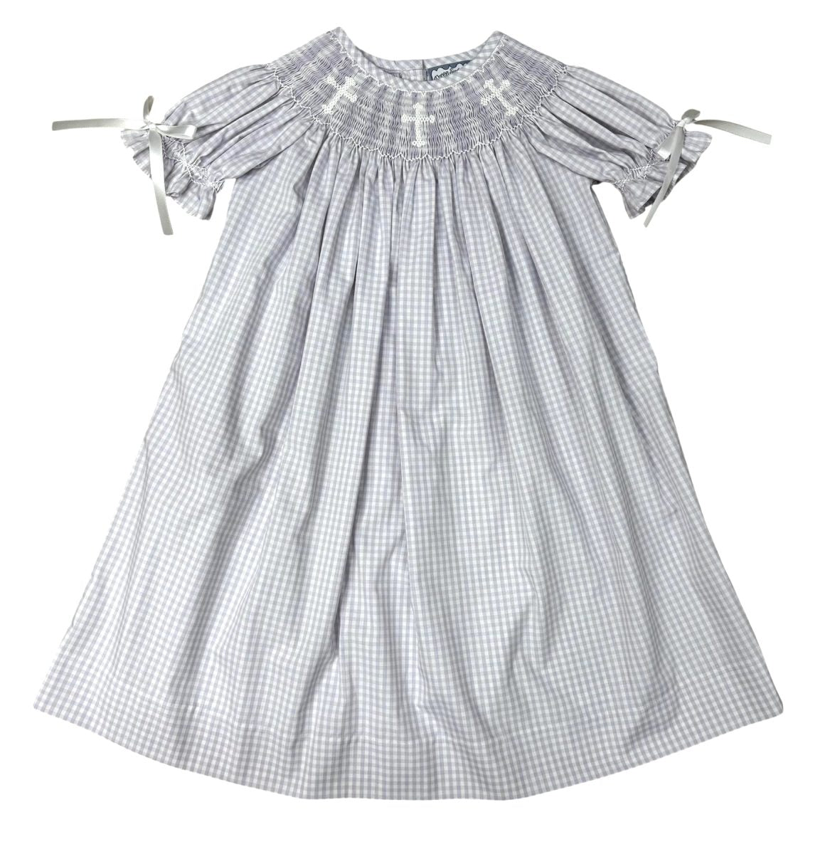 Lilac Faith Cross Smocked Bishop
