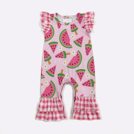 Watermelon Blossom Romper