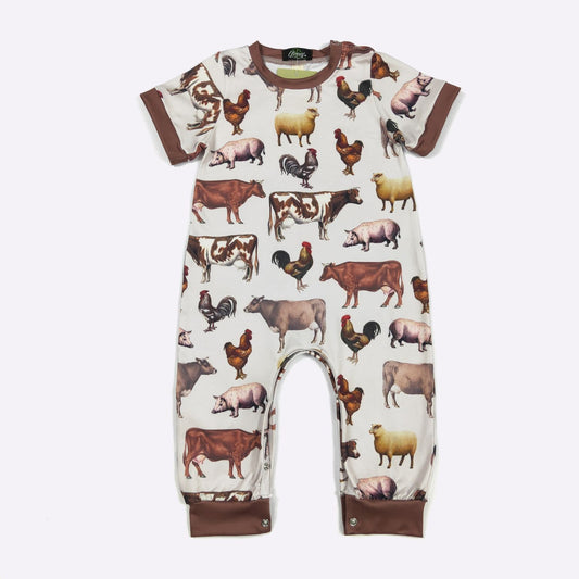 Farm Animal Boy Romper