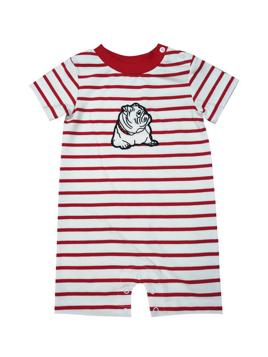 Red Strip Bulldog Romper